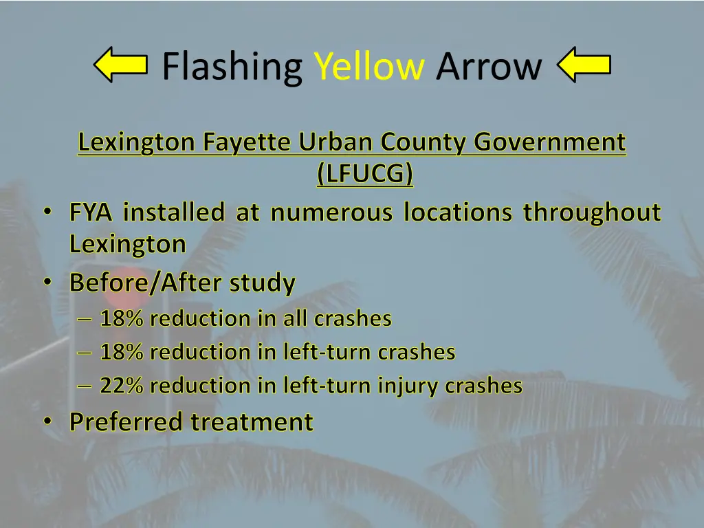 flashing yellow arrow 9