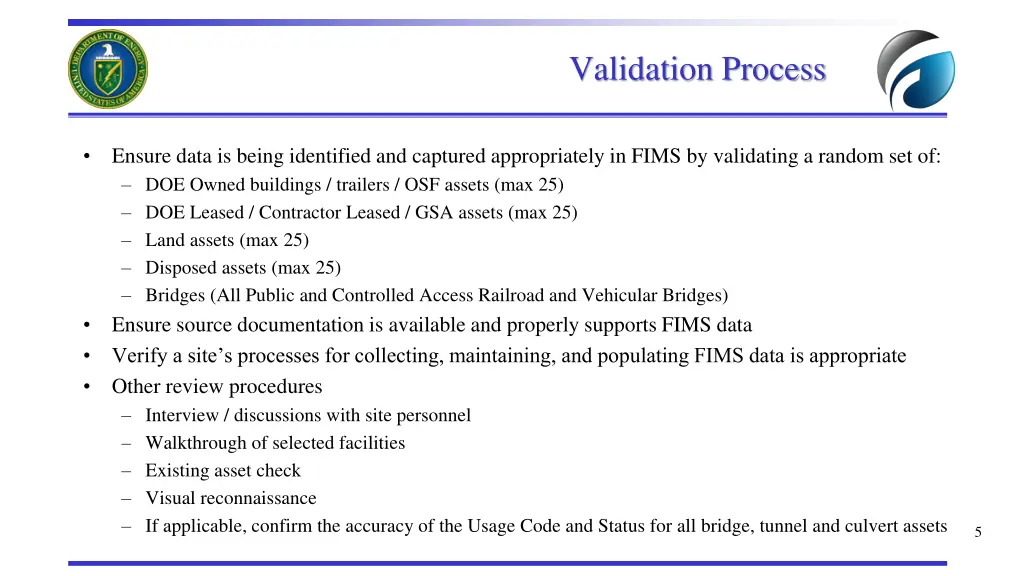 validation process