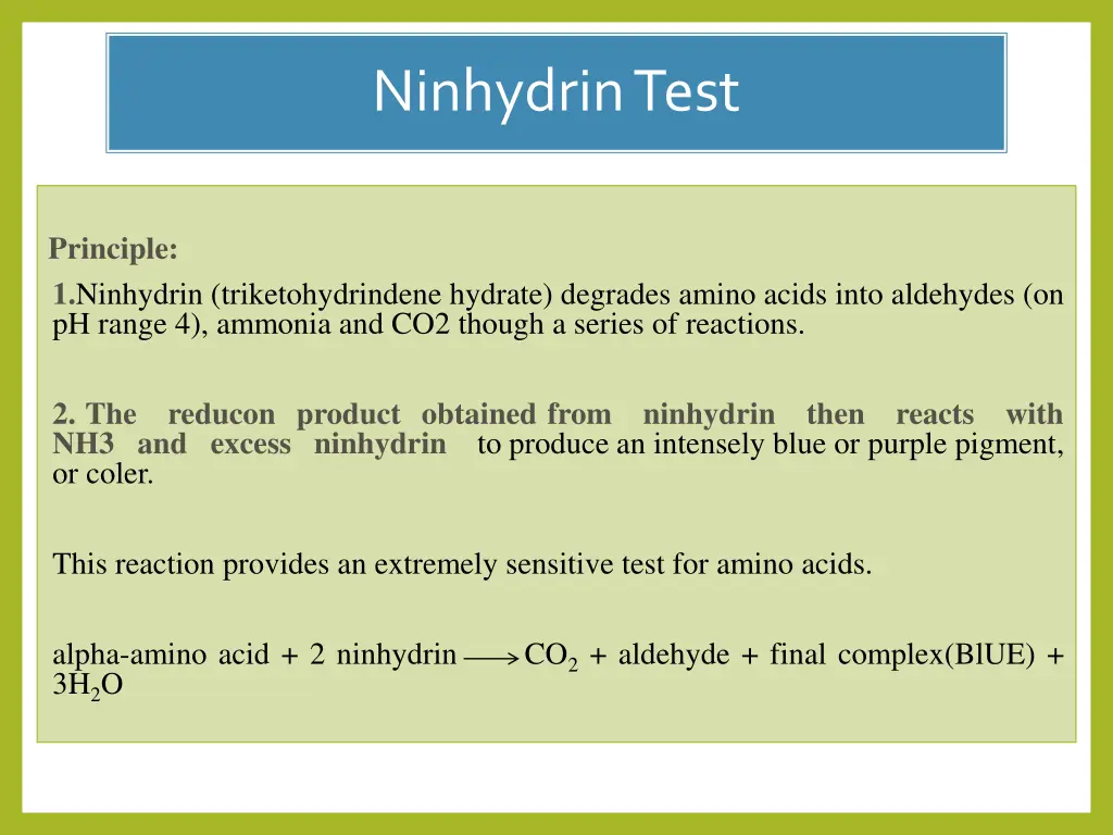 ninhydrin test