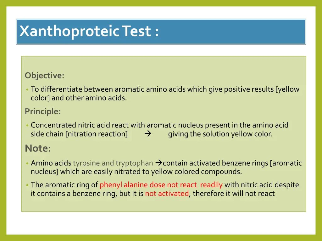 xanthoproteic test