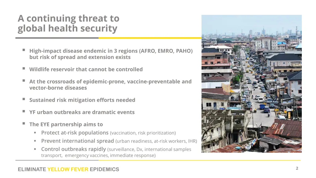 a continuing threat to global health security