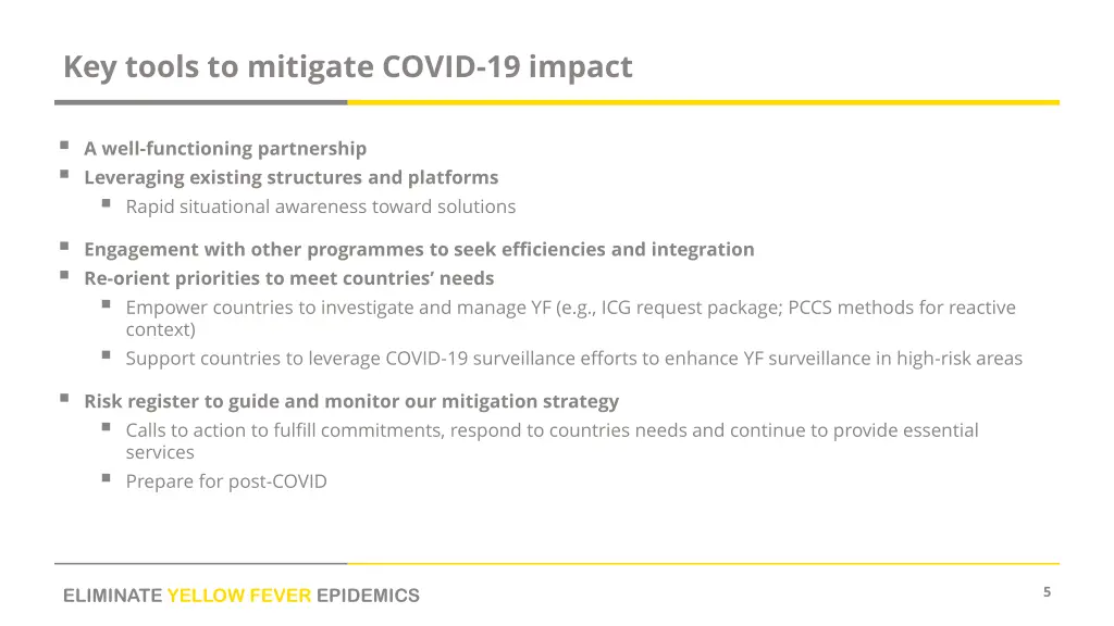 key tools to mitigate covid 19 impact