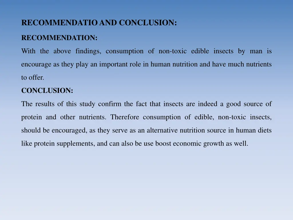 recommendatio and conclusion