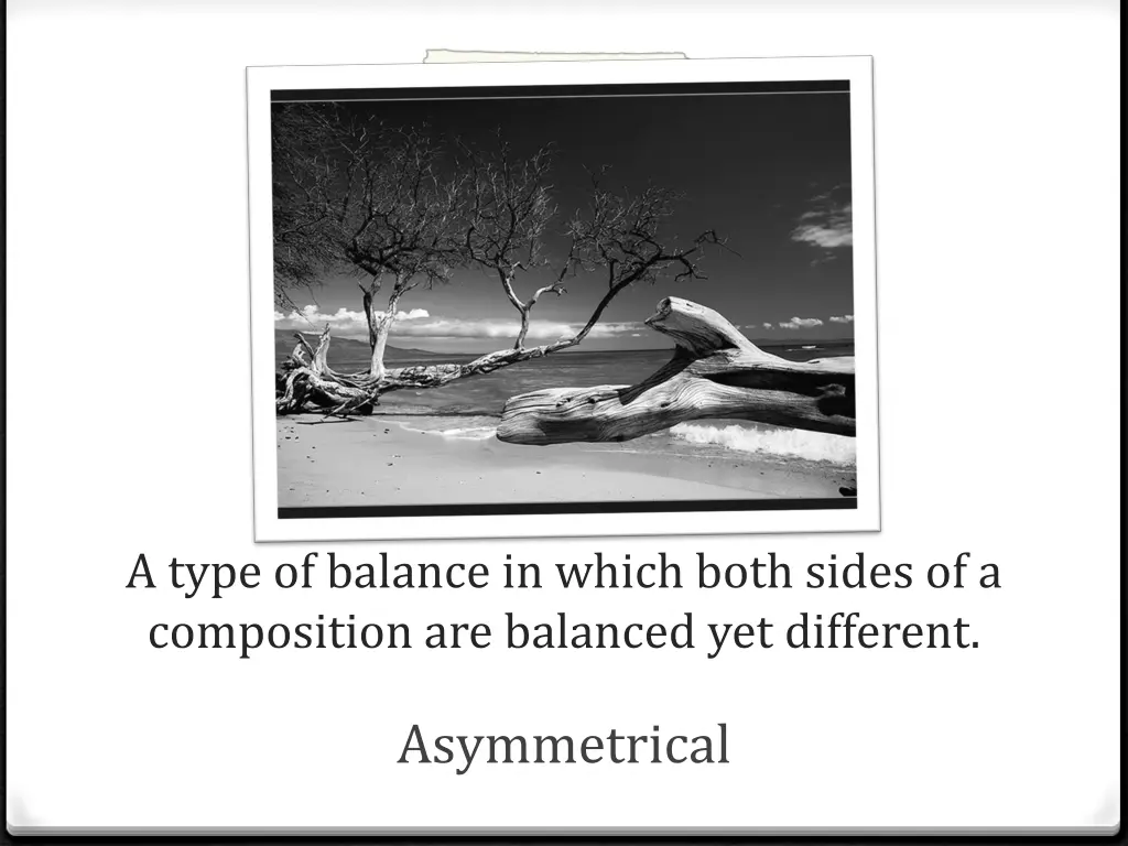 a type of balance in which both sides