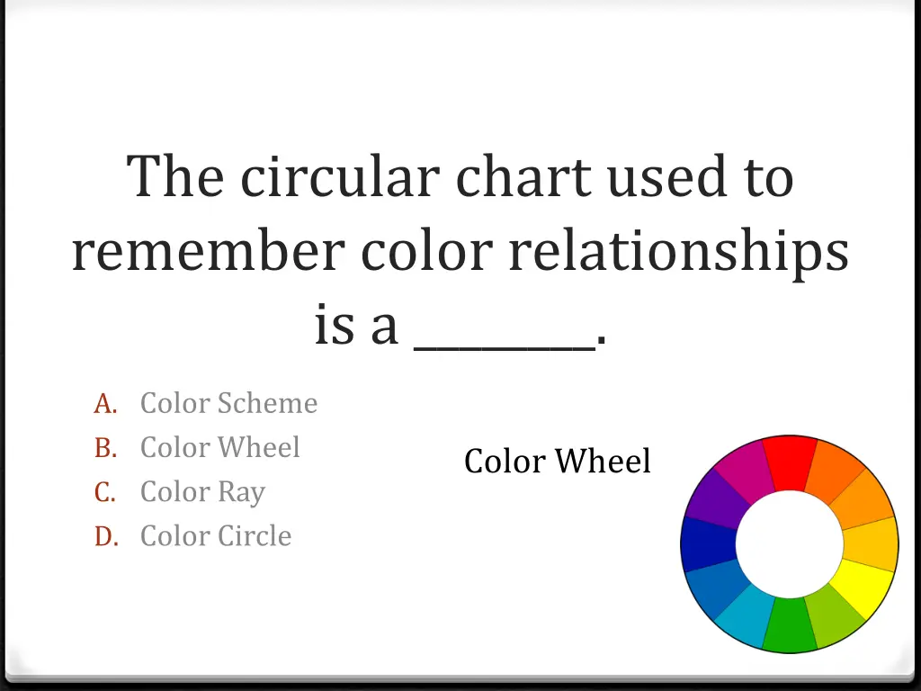 the circular chart used to remember color