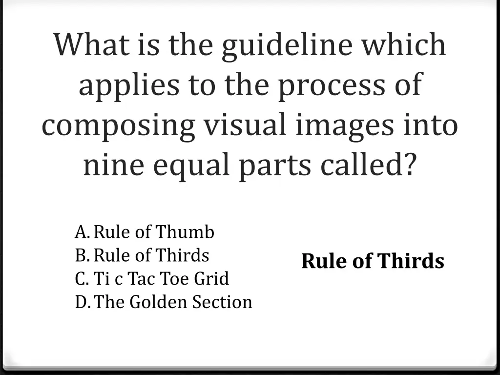 what is the guideline which applies