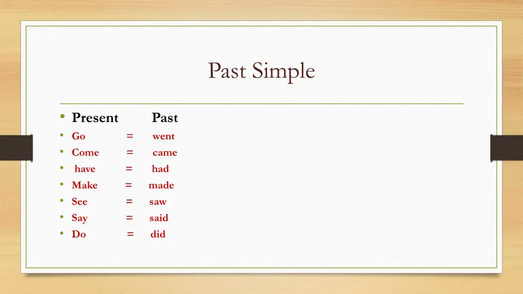 past simple 2