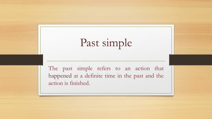 past simple