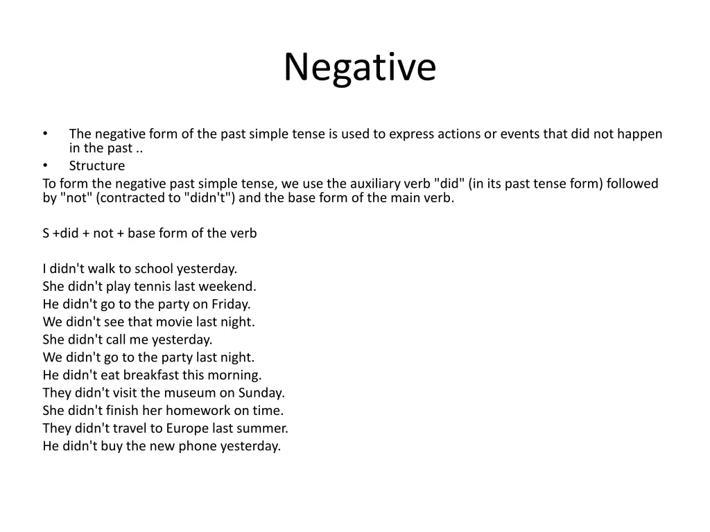 negative