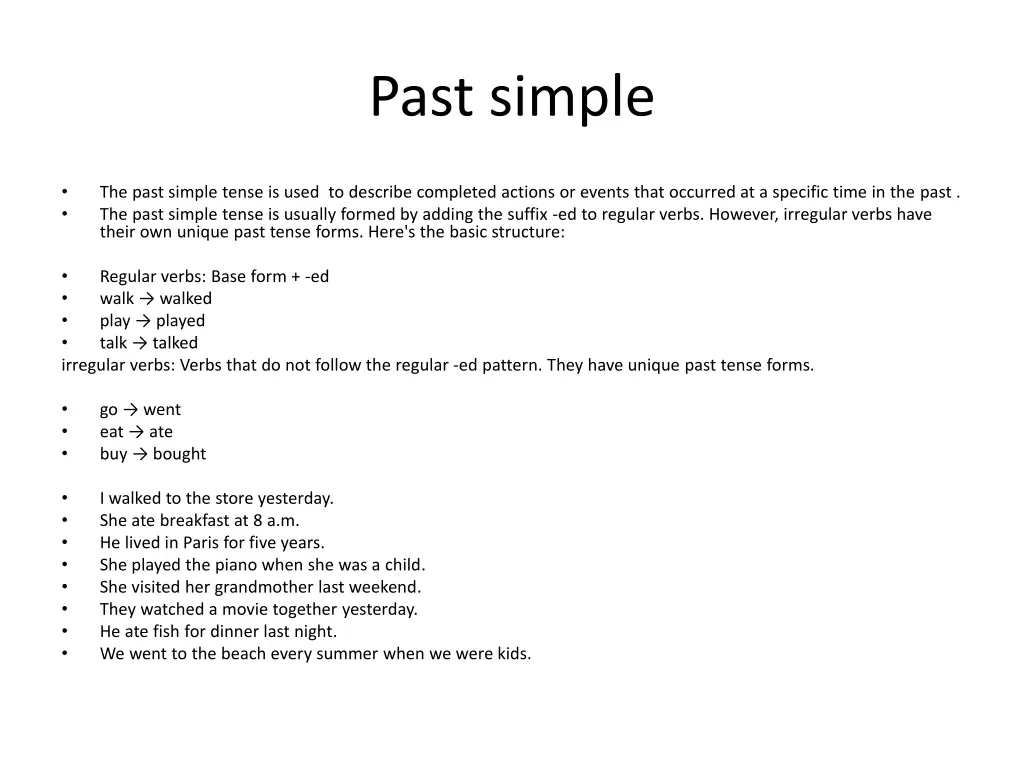 past simple