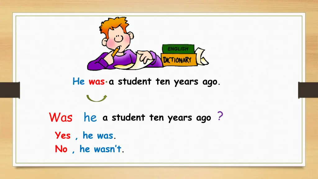 he was a student ten years ago