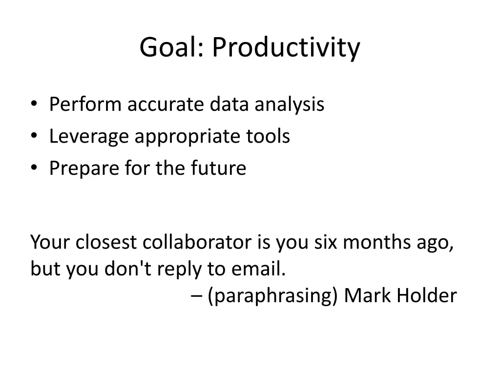 goal productivity