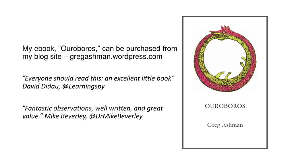 my ebook ouroboros can be purchased from my blog