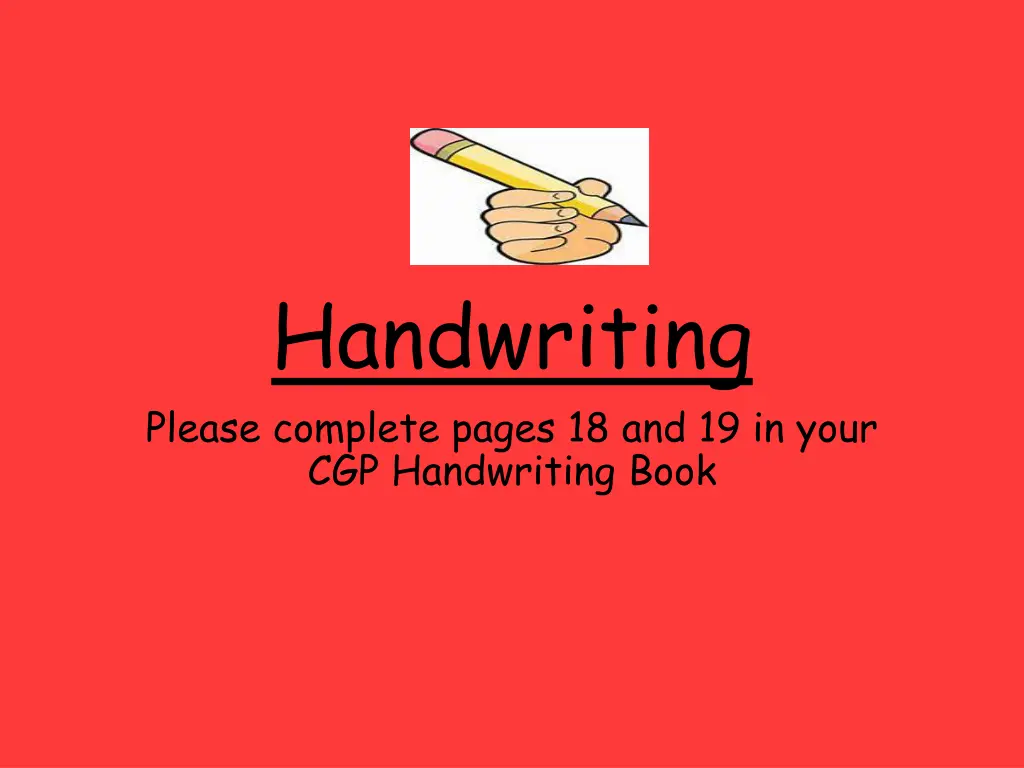 handwriting please complete pages