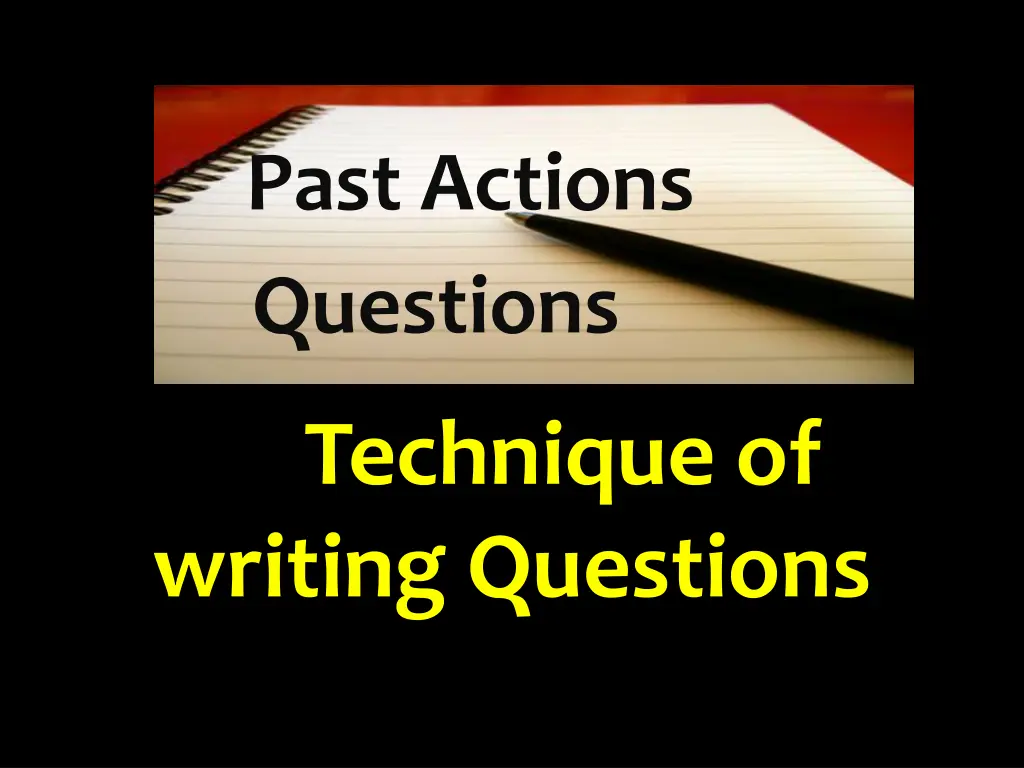 past actions questions 1