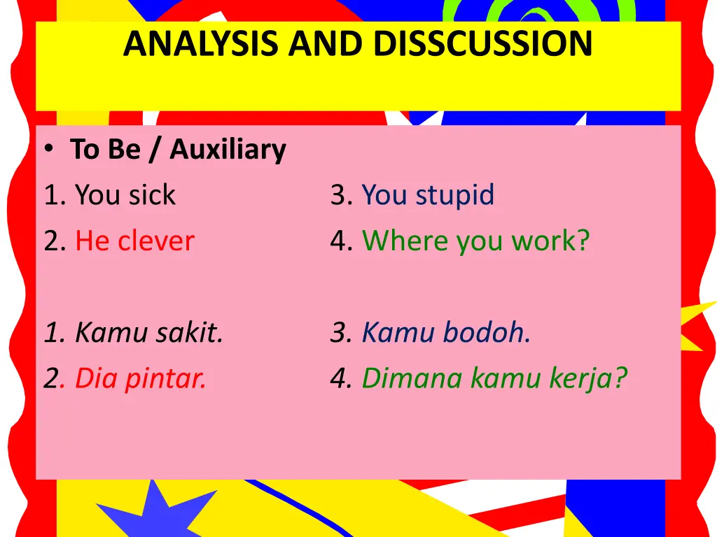 analysis and disscussion