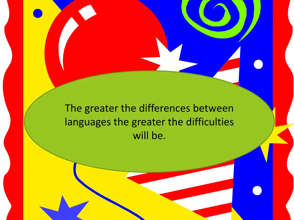 the greater the differences between languages