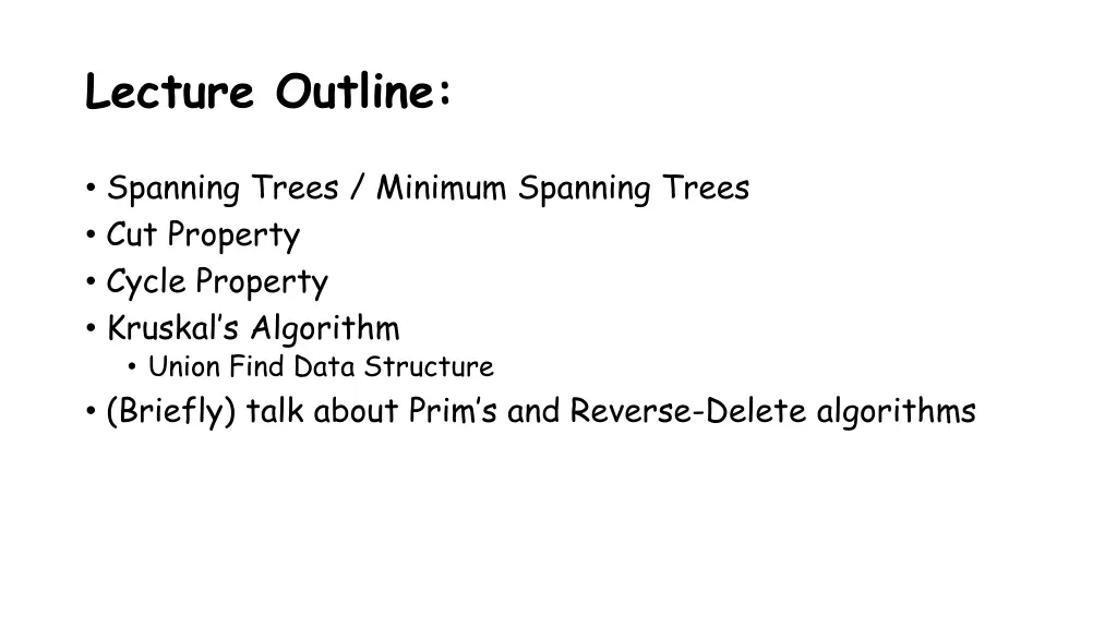 lecture outline