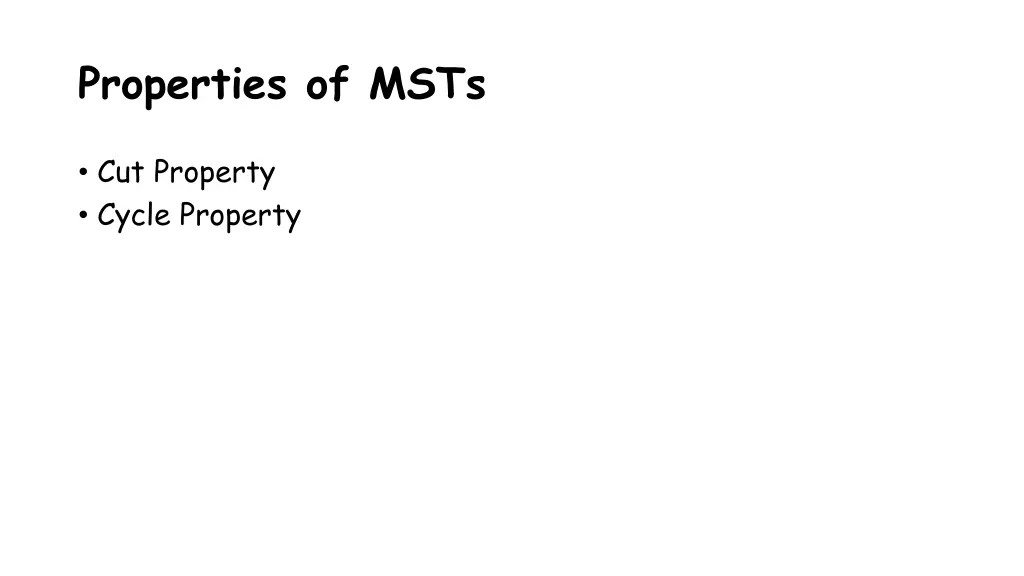 properties of msts