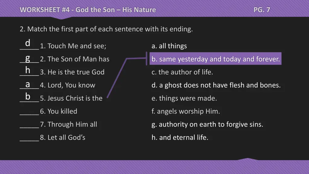 worksheet 4 god the son his nature 10