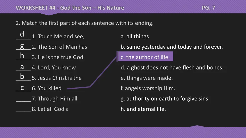 worksheet 4 god the son his nature 12