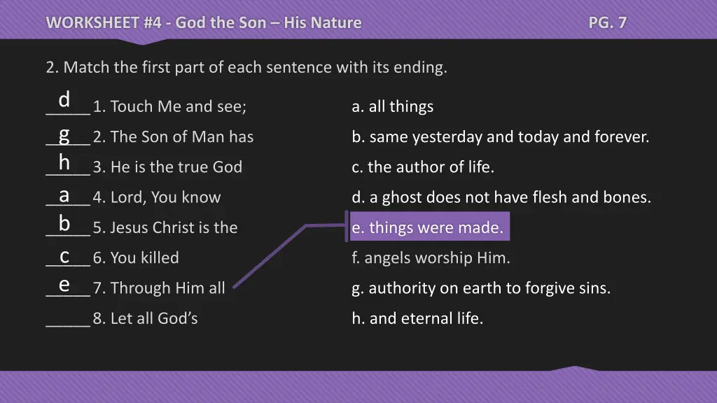 worksheet 4 god the son his nature 14