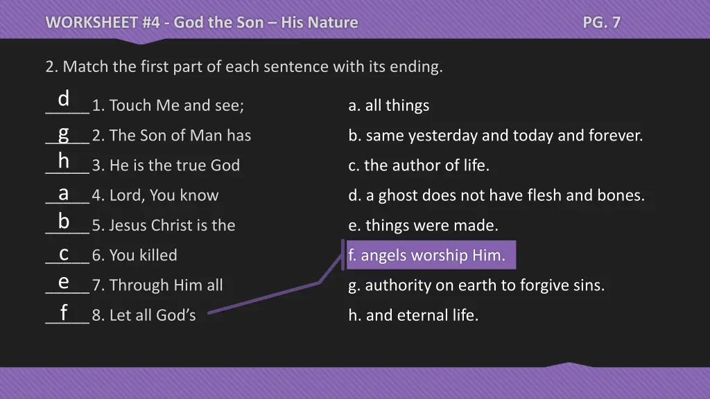 worksheet 4 god the son his nature 16