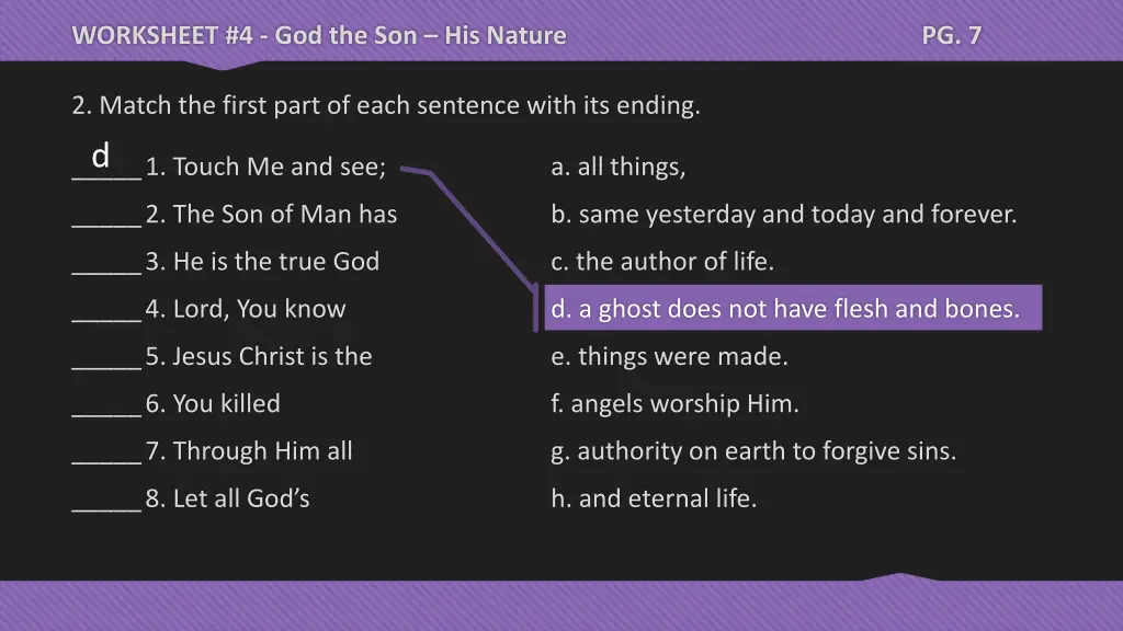 worksheet 4 god the son his nature 2