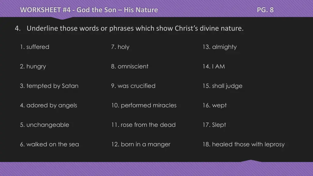 worksheet 4 god the son his nature 20