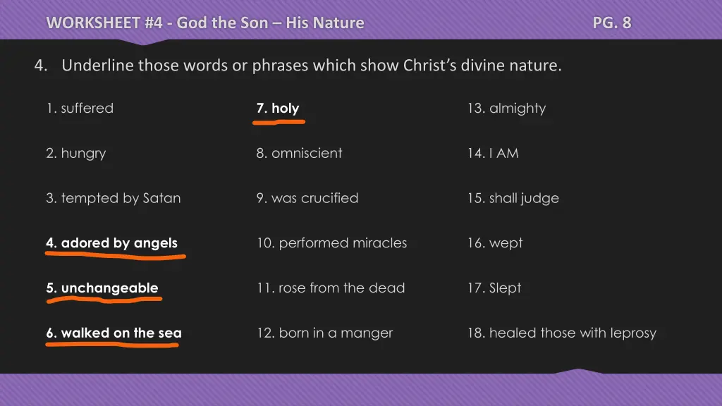 worksheet 4 god the son his nature 24