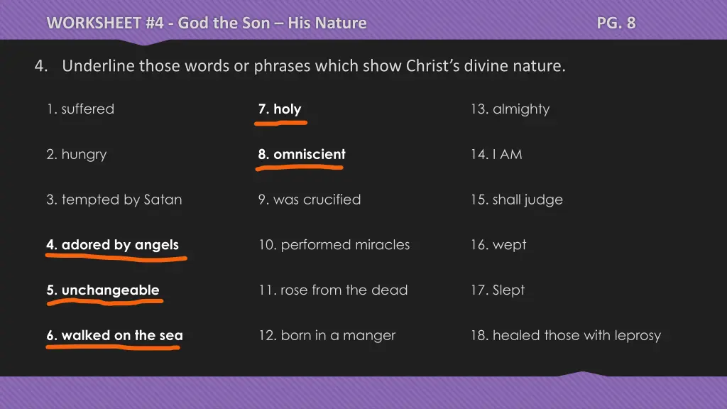 worksheet 4 god the son his nature 25