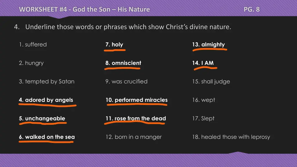 worksheet 4 god the son his nature 29