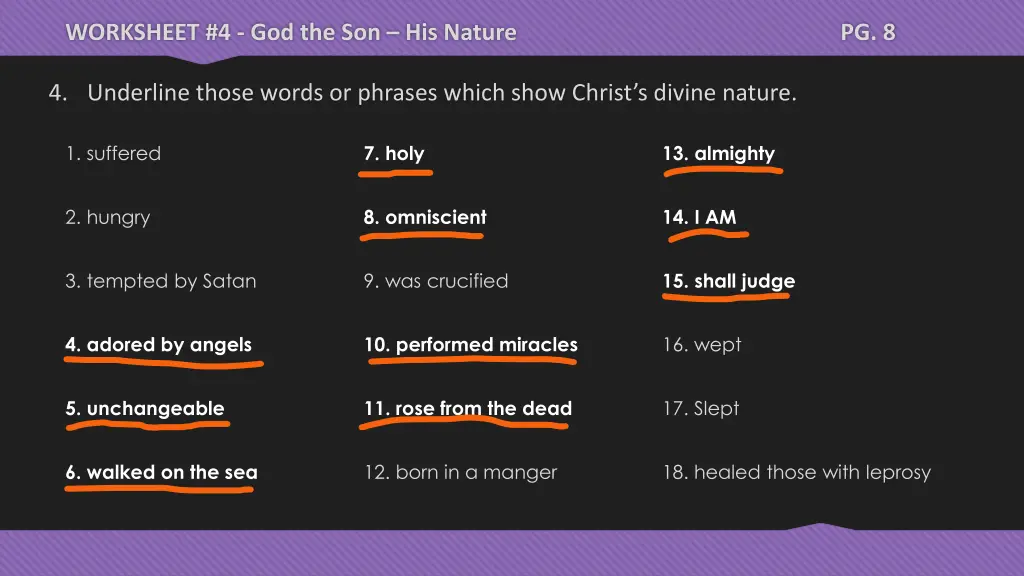 worksheet 4 god the son his nature 30