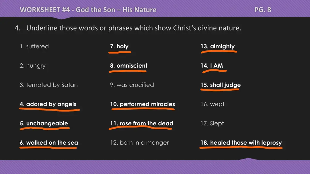 worksheet 4 god the son his nature 31