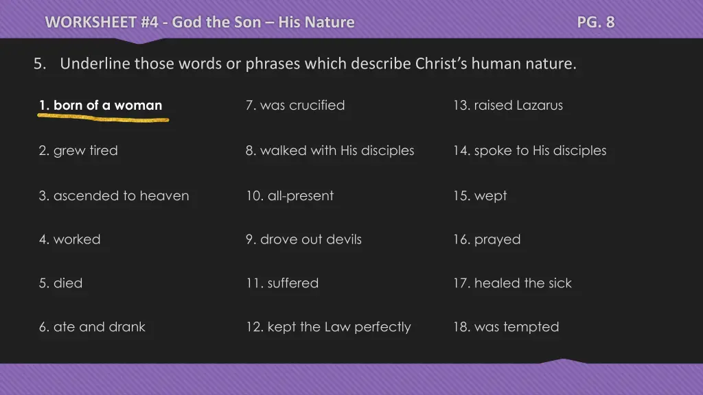 worksheet 4 god the son his nature 33