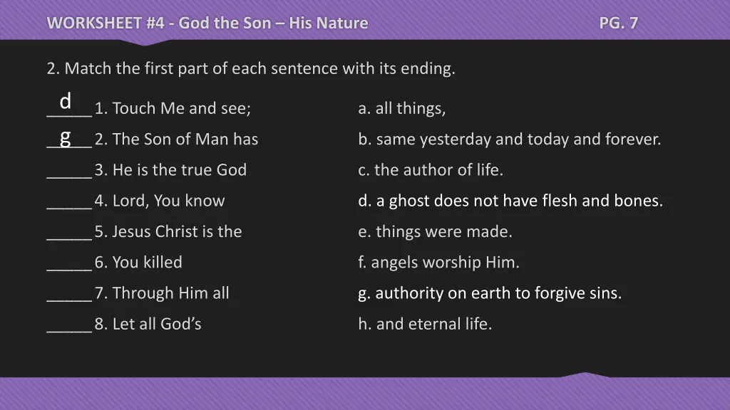 worksheet 4 god the son his nature 5