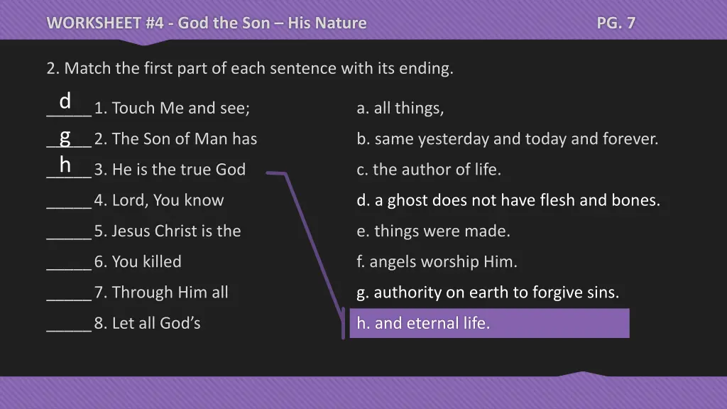 worksheet 4 god the son his nature 6