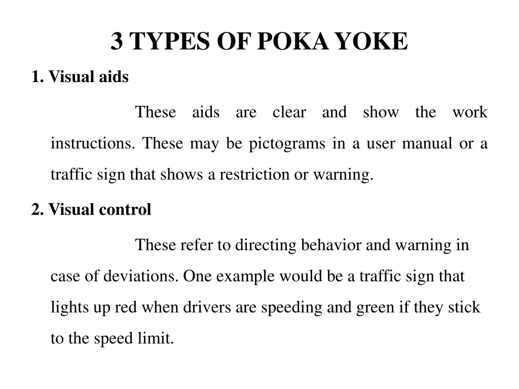 3 types of poka yoke