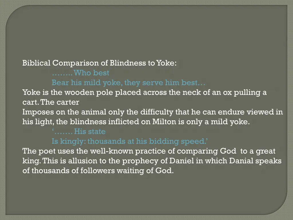 biblical comparison of blindness to yoke who best