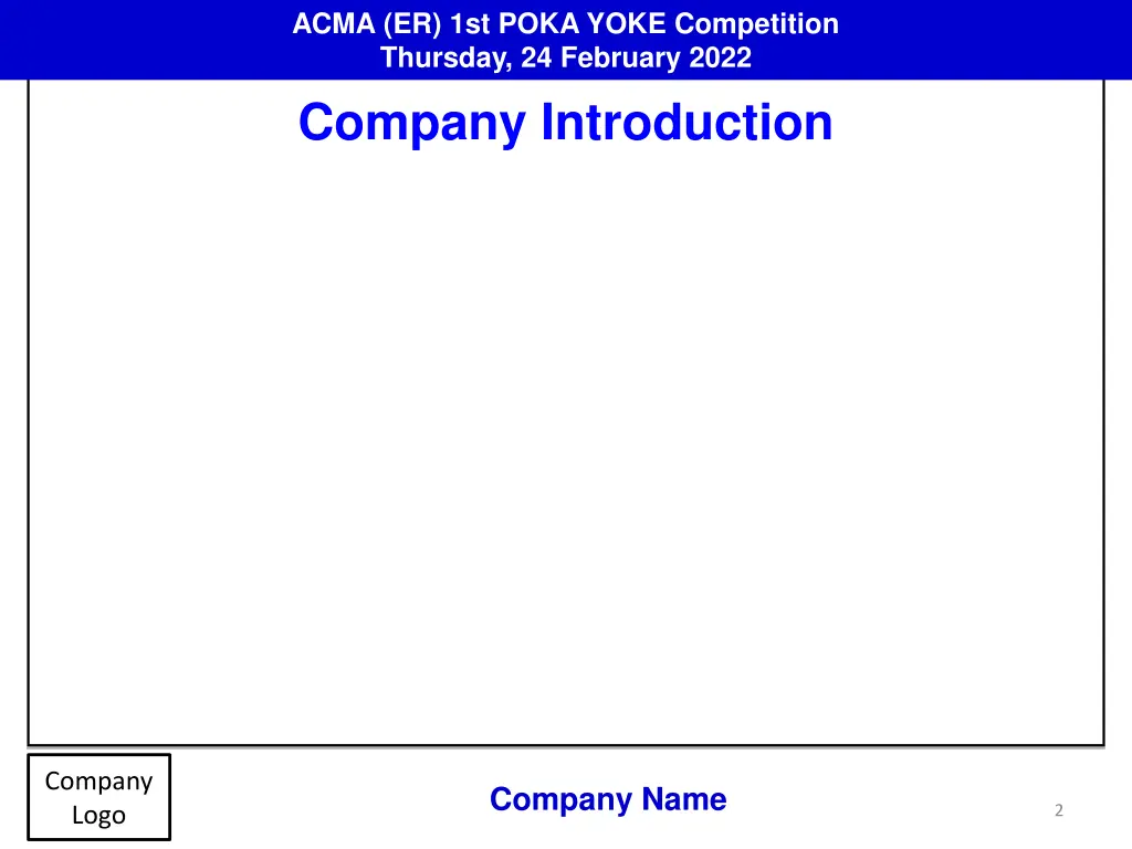 acma er 1st poka yoke competition thursday 1