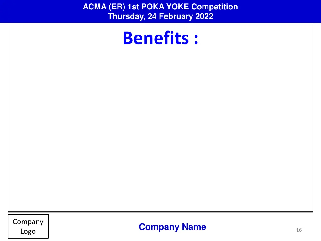 acma er 1st poka yoke competition thursday 15