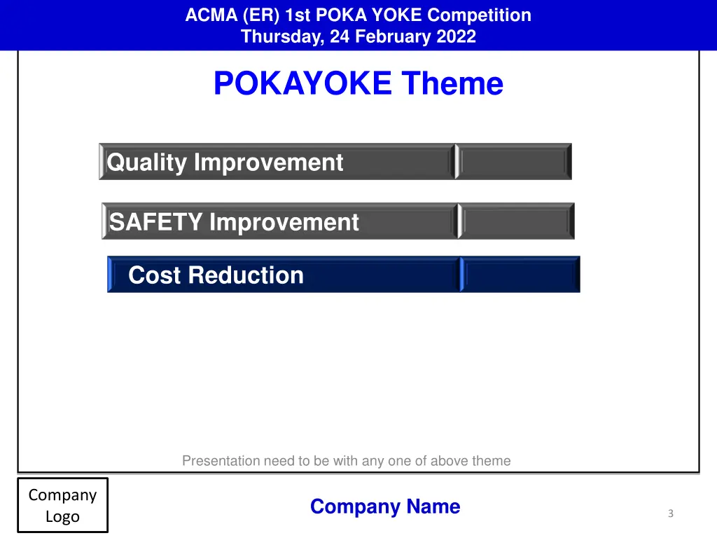 acma er 1st poka yoke competition thursday 2