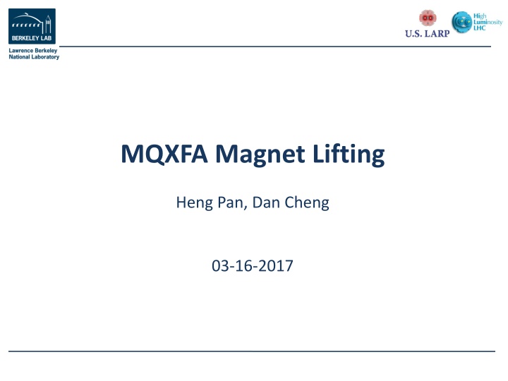 mqxfa magnet lifting