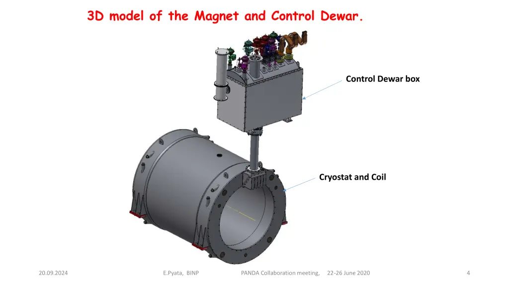 3d model of the magnet and control dewar