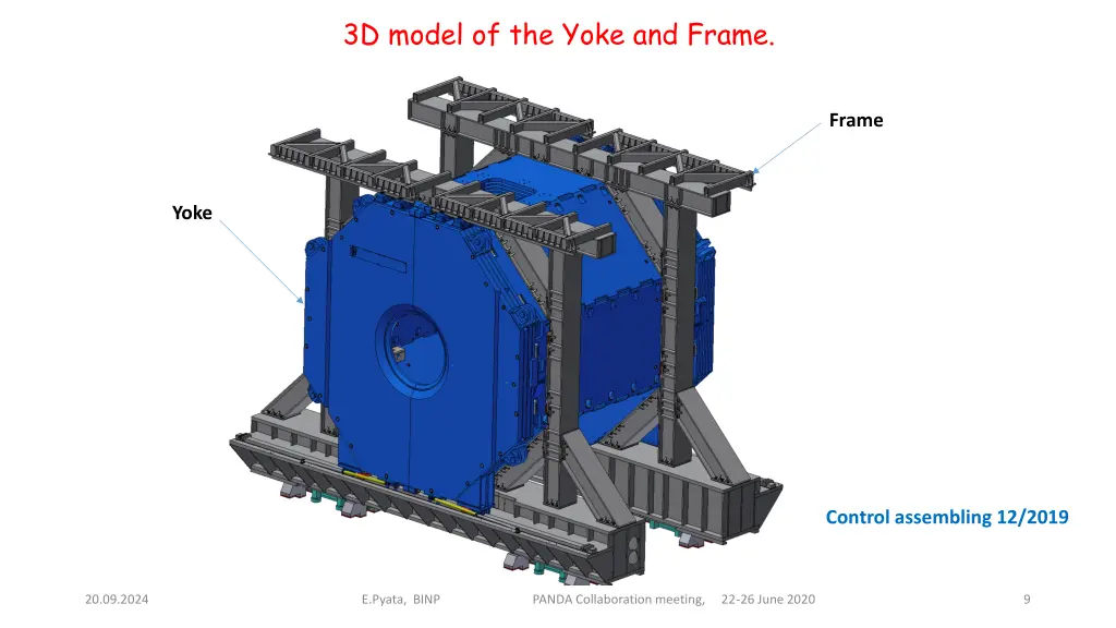 3d model of the yoke and frame