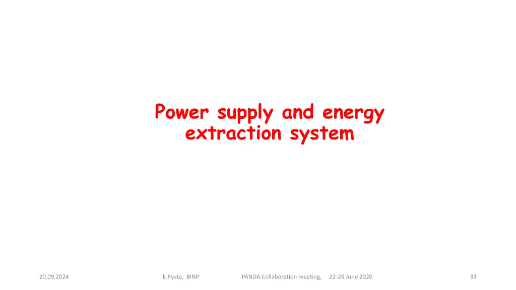 power supply and energy extraction system