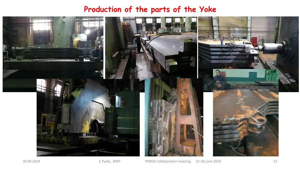 production of the parts of the yoke 1