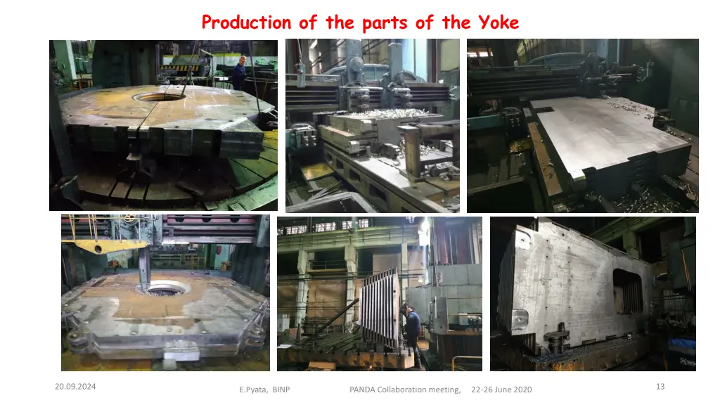 production of the parts of the yoke 2