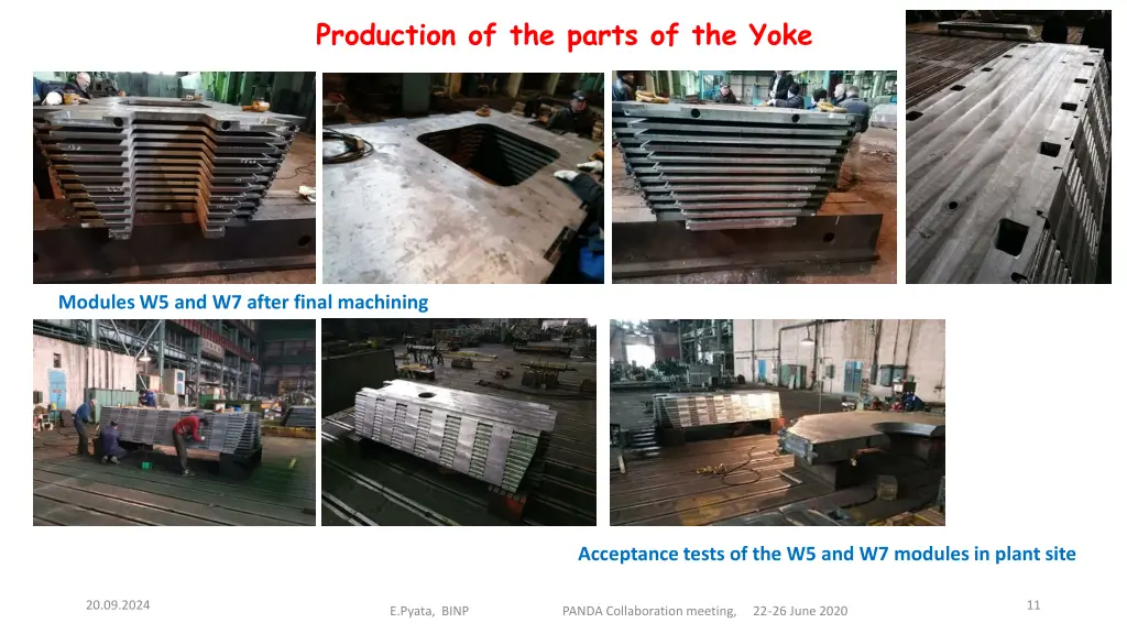 production of the parts of the yoke