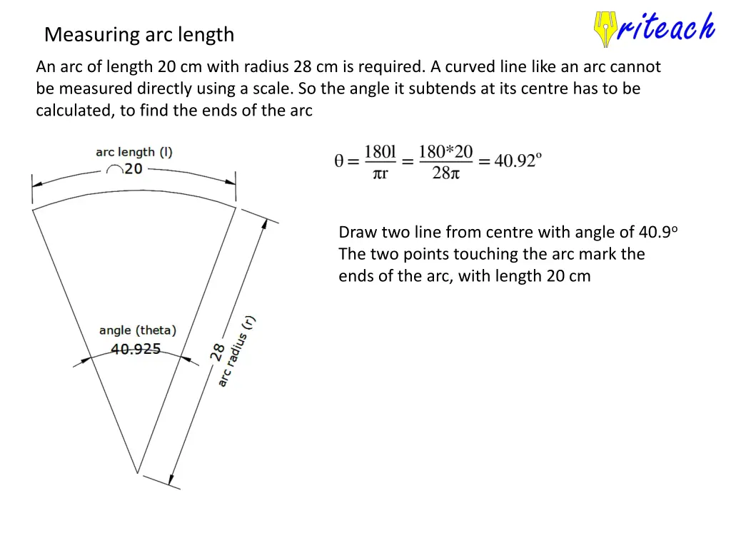 measuring arc length 1